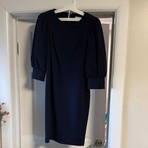 Calvin Klein Dark Blue Long Sleeve Dress